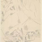 Marsden Hartley, Garmisch, October 13, 1933, Graphite on paper, 10 1/8 x 7 1/8 in., Bates College Museum of Art, Marsden Hartley Memorial Collection, Gift of Norma Berger, 1955.1.28