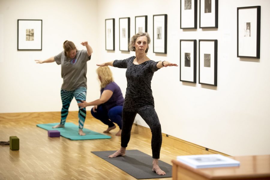 Olin Arts Center

Heidi Sawyer teaches midday yoga class for faculty and staff in Museum's lower gallery.