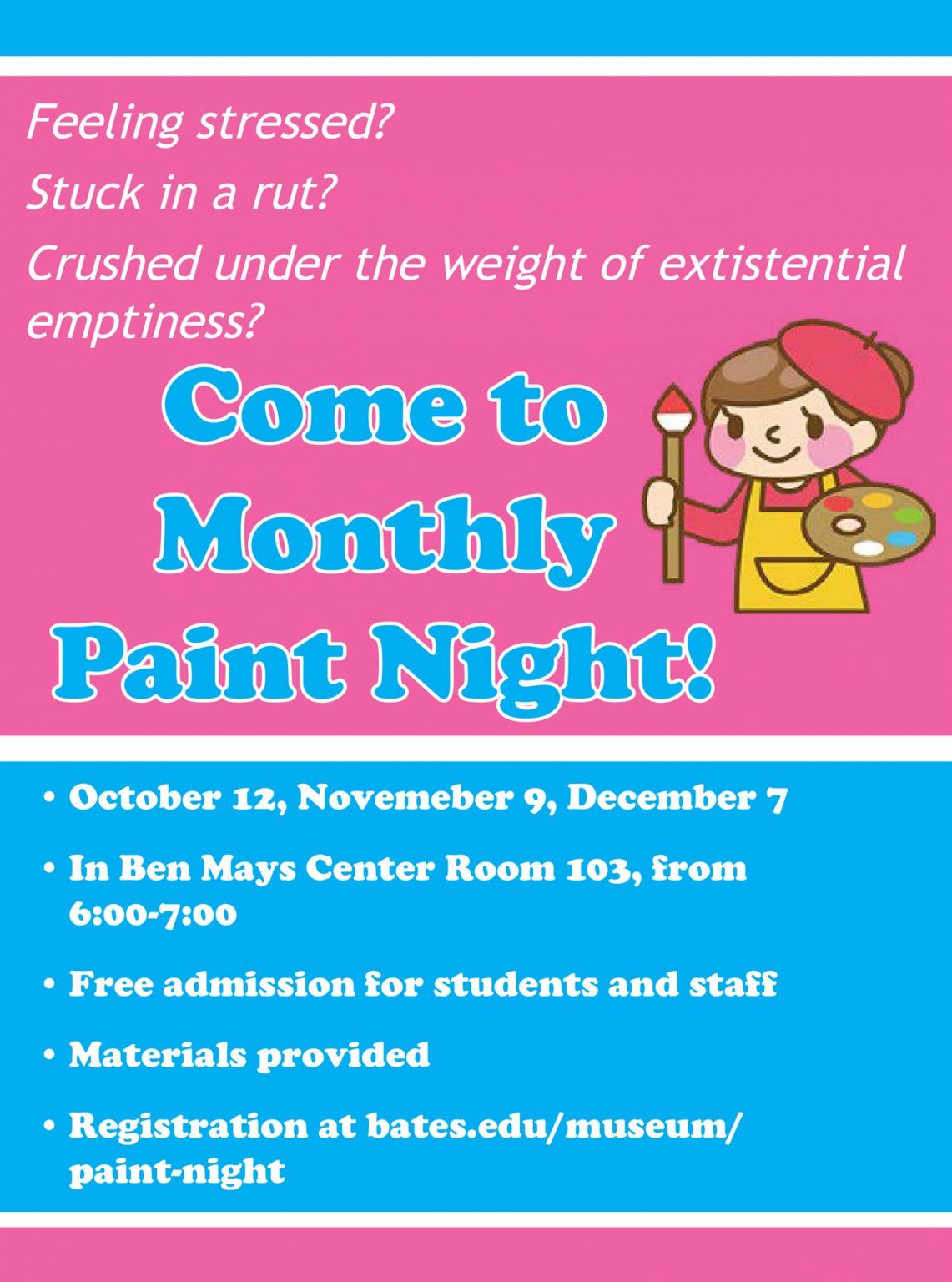 Paint Night 3 Museum Of Art Bates College