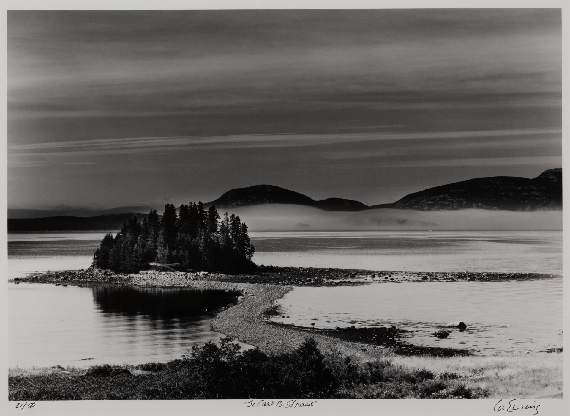 Gifford Ewing, Little Calf Island, Frenchman’s Bay, Maine, n.d., silver gelatin selenium fiber print, ed. 21/50, 2020.1.14