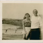 Unknown Photographer, Marsden Hartley and Norma Berger, c. 1940 photograph, 2 5/8 x 2 1/2 in., Bates College Museum of Art, 1955.1.124