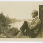 Unknown Artist, On the banks of the Androscoggin River at Lewiston, Maine, my birth place, n.d., photograph, 2 5/8 x 4 3/8 in., Marsden Hartley Memorial Collection, Gift of Norma Berger, 1955.1.173.g