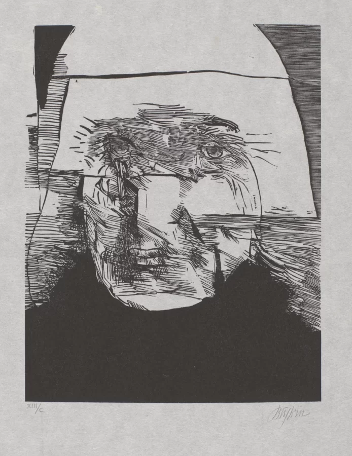 Leonard Baskin, Jacques Gamelin, n.d., wood engraving, 7 1/2 x 5 7/8 in., Bates College Museum of Art, Gift of John and Janet Marqusee, 1989.8.1.e
