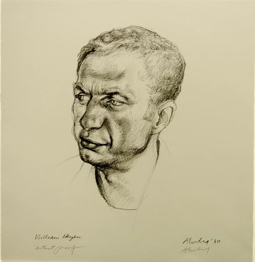 Sigmund Abeles, William Heyen, Poet I, 1980-81, Lithograph, 15 3/4 x 15 in., Bates College Museum of Art, Gift of the Artist, 1995.5.65 