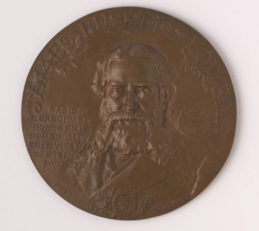 Jena Juszko, James Russell Lowell, 1896, Bronze, 6 13/16 in, Bates College Museum of Art, gift of John and Janet Marqusee, 1996.5.12