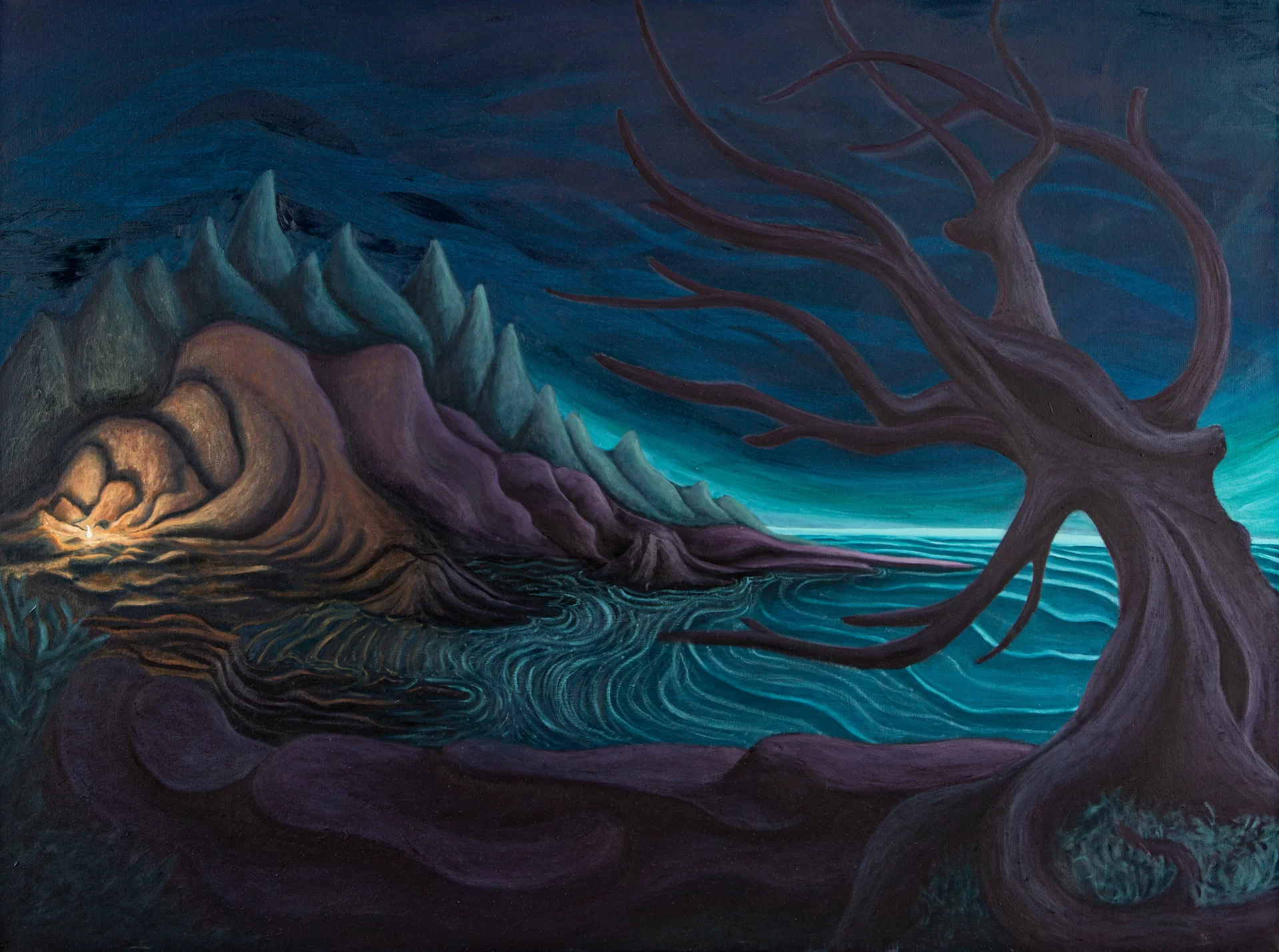 George Peck, A Resting Place, 2024, oil on canvas, 36 x 48 inches