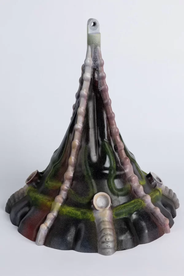 Qwynn Kobertz, Alien Cone, 2026, 3D print, spray paint 13.125 x 13.50 x 15.160 inches