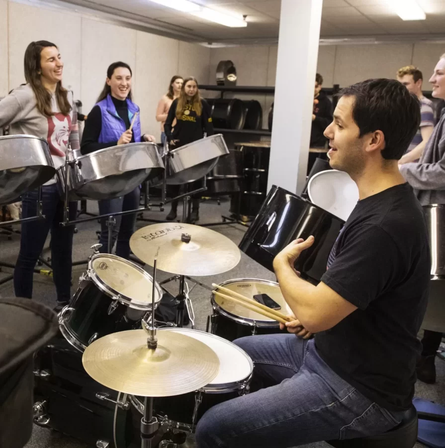 Moments from Steel pan band rehearsal with Duncan hardy on February 5, 2020.