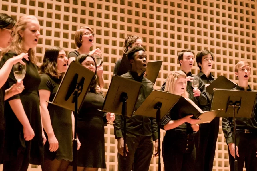 The Bates College Choir, a 34-member auditioned group under the direction of Dr. Zen Kuriyama,&hellip;
