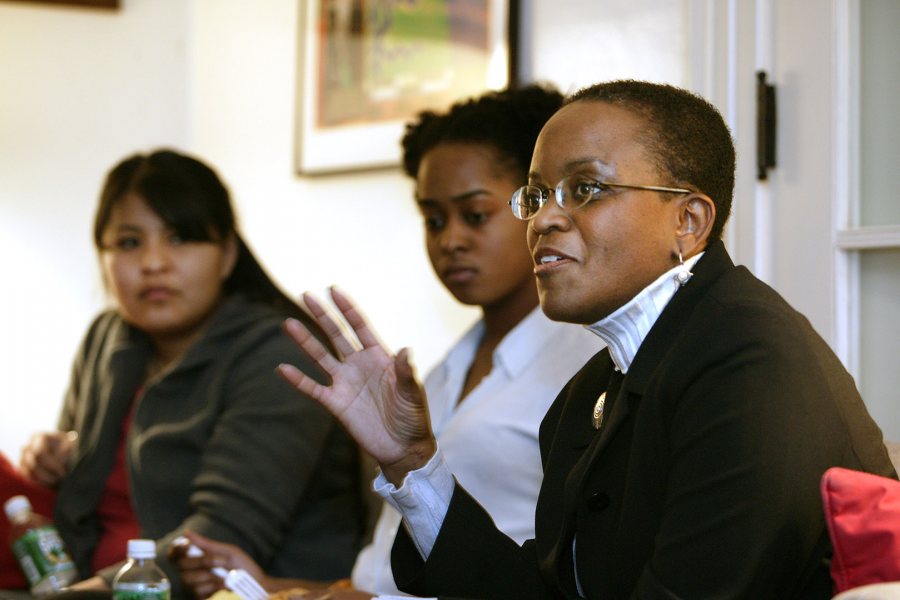 Valerie Smith ’75, photographed at Bates in 2004. (Phyllis Graber Jensen/Bates College)