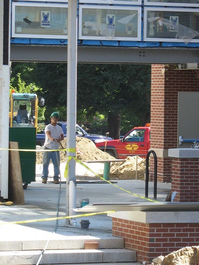 Site work at the student residence. (Doug Hubley/Bates College)