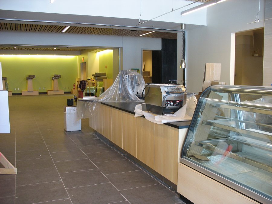 Milt's Emporium, a kind of convenience store in the new Commons. (Doug Hubley/Bates College)