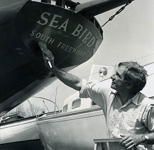 Reynolds and his boat