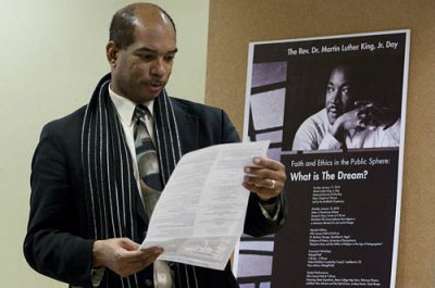 Associate Dean of Students James Reese on MLK Day 2010.