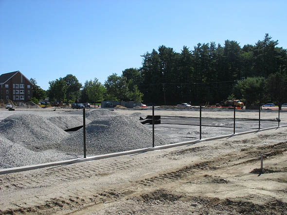 Fence posts at Garcelon Field