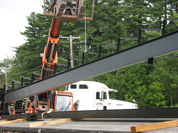 Steel for new grandstand