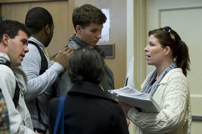 Professorial huddle