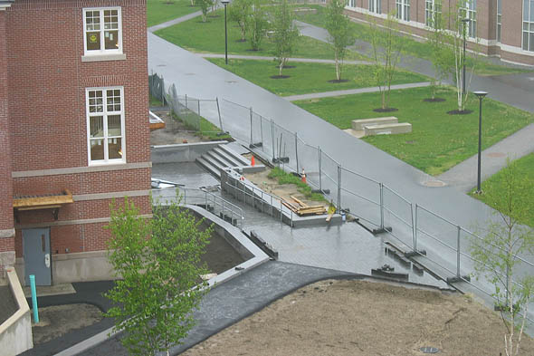 Hedge Hall entrance from Roger Williams