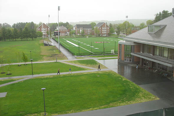Garcelon Field, New Commons from Roger Williams Hall