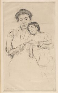 The Crocheting Lesson by Mary Cassatt