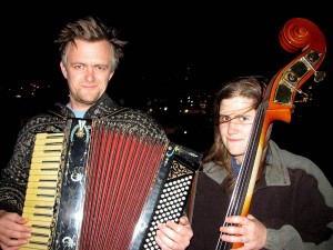 The Maine duo Cinder Conk plays music from the Balkans and elsewhere in Eastern Europe.