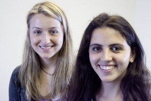 First-year students Natacha Danon, left, and Olivia Krishnaswami are sharing a Davis Projects for Peace grant for a project in India. Photograph by Phyllis Graber Jensen/Bates College.