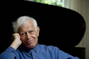 Pianist Frank Glazer. Photograph by Phyllis Graber Jensen/Bates College.