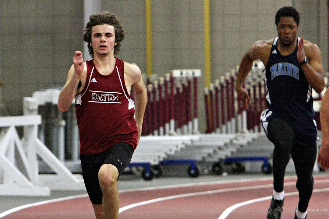 Record-holding sprinter Isaiah Spofford '15 will try the 400 meters this spring.
Photo by Tom Leonard '78.