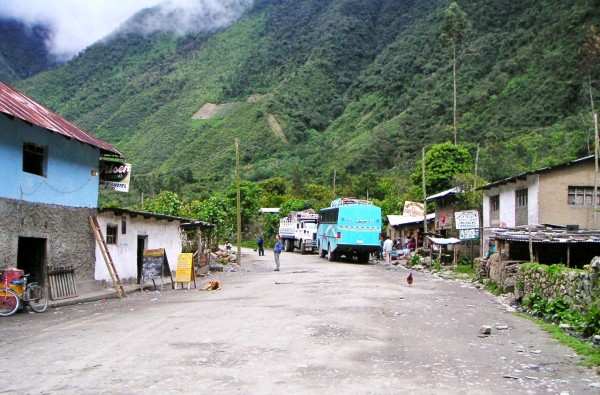 The Interoceanic Highway has modernized hundreds of miles of unimproved roads across Brazil and Peru, including this stretch between Puerto Maldonado and Cusco in Peru, photographed in 2004. Photograph by Patrick Nouhailler.