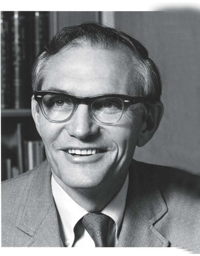 Fatherly Advice “What I learned from my father,” Clayton Spencer says, “and what I’ve learned and relearned throughout life, is that whatever you’re doing, you have to be authentically you.” Samuel Reid Spencer Jr. served as president of Davidson College, his alma mater, from 1968 to 1983. Photograph by Phyllis Graber Jensen/Bates College.