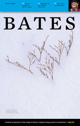Winter 2013 Bates Magazine cover photograph by Will Ash.