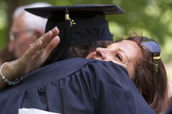 Bates expects to award bachelor's degree to approximately 450 students, representing 35 U.S. states and 28 countries, on May 26. Photograph by Phyllis Graber Jensen/Bates College.