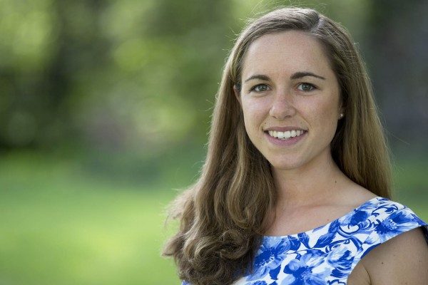 Emily "Libby" Egan was one of four seniors to be honored by the Harward Center for outstanding community-engaged academic work. Photograph by Phyllis Graber Jensen/Bates College.