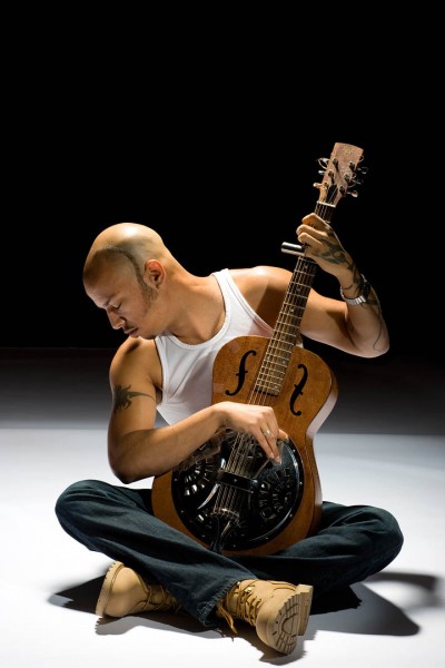 Portland-based blues musician Samuel James. Photograph by Jon Reece.