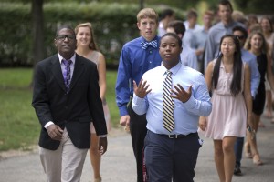 Guys with ties: Decorative neckwear was much in evidence among the men of 2017. (Phyllis Graber Jensen/Bates College)