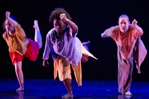 Bates dancers perform an excerpt from the 2004 Urban Bush Women's piece “Walking with Pearl….Africa Diaries.”  (Phyllis Graber Jensen/Bates College)