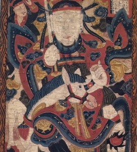 A detail from a painted scroll.