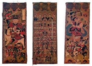 Painted scrolls used in shaman rituals of the Yao people of Vietnam.