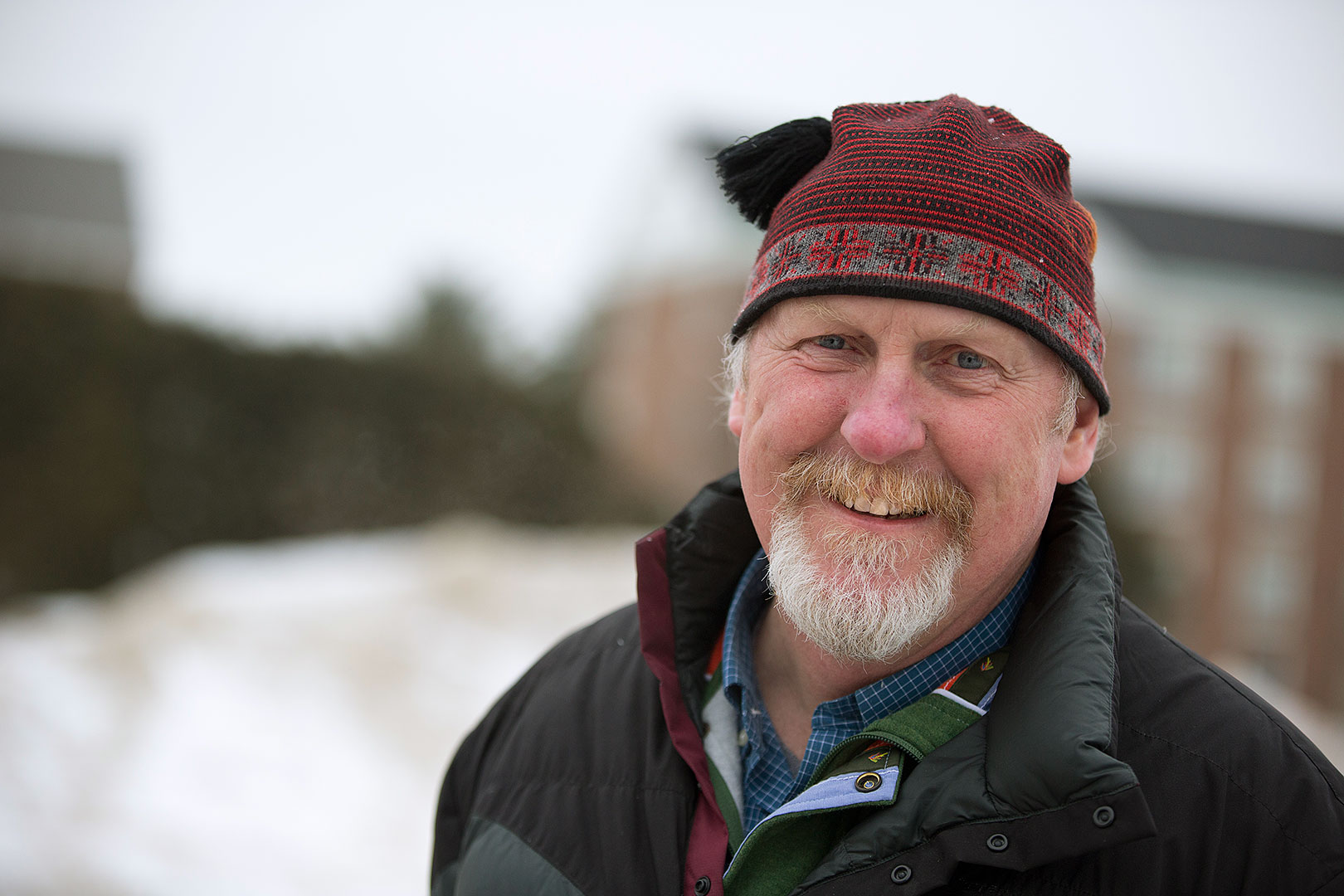 Professor of Geology Mike Retelle's research in the Arctic looks at glacial and sea level history, as well as records of climate change preserved lake sediments. (Phyllis Graber Jensen/Bates College)