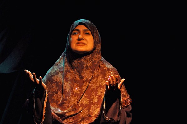 Rohina Malik performs "Unveiled." (Sadaf Syed)