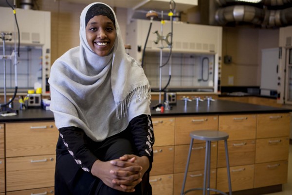 Asha Mohamud '15, one of two Phillips Student Fellows for 2013. (Phyllis Graber Jensen/Bates College)