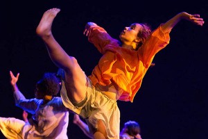 Colleen Fitzgerald '14 and other Bates dancers appear in an image by Phyllis Graber Jensen.