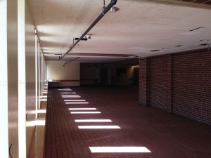 Once known as the "Small Room" of the Memorial Commons dining hall, this is the future home of the Office of Intercultural Education. (Doug Hubley/Bates College)