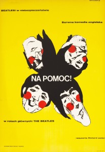 Advertising the Beatles film "Help!" ("Na Pomoc!"), this 1967 poster is by Eryk Lipinski.