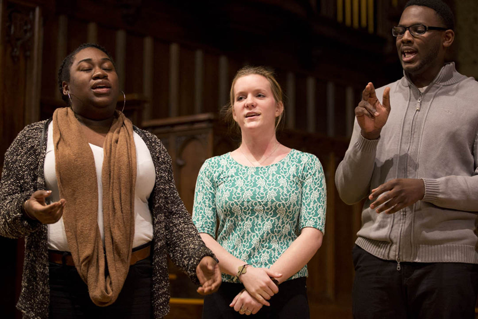 Members of the Gospelaires perform during Bates' 2014 Martin Luther King Jr. Memorial Service in January.