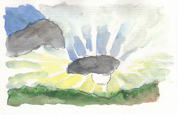 Above is a watercolor that oceanographer Gregory Johnson '85 created, along with haiku to illustrate various concepts about climate change. (Copyright Gregory Johnson)