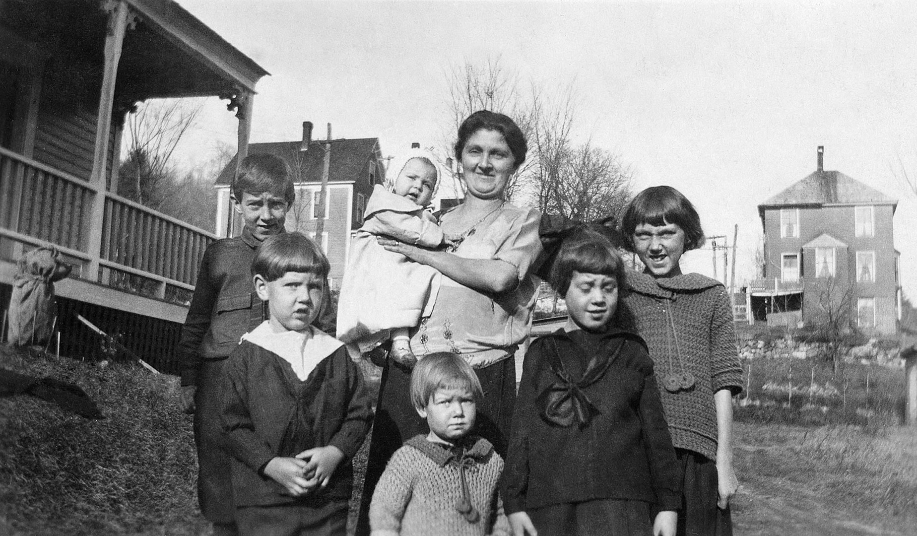 Edmund Muskie is at back left with his siblings and his mother, Josephine. (Photograph courtesy of the Muskie Archives and Special Collections Library)