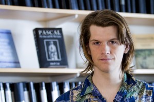 Bates College senior Brian Kennedy, recipient of a 2014 Watson Fellowship, poses for a portrait in Pettengill Hall.(Sarah Crosby/Bates College)