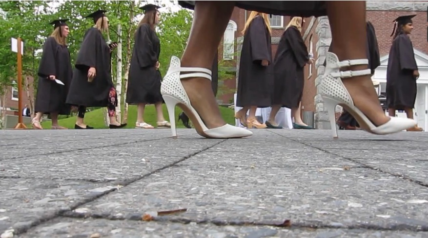 Video: The shoes fit for Bates seniors and faculty at Commencement
