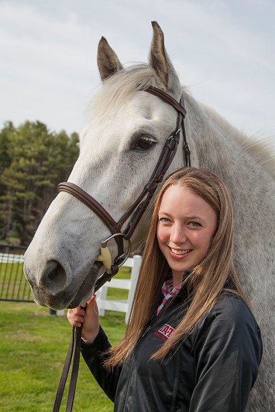 Katie Kirwin '15 of with Otis.